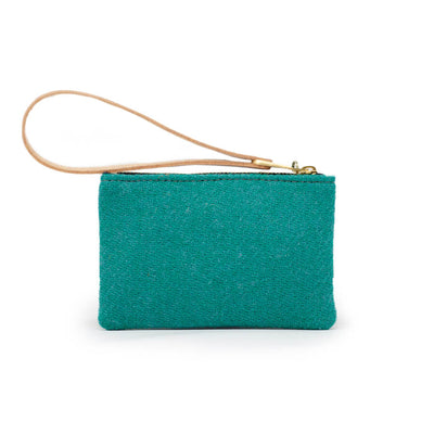 Jane Coin Purse - Harris Tweed® Teal - Will Bees Bespoke