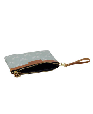 Diana 2 in 1 Clutch - Bee Print in Green Recycled - Will Bees Bespoke