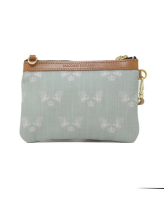 Mini Diana 2 in 1 Clutch - Bee Print in Green Recycled - Will Bees Bespoke
