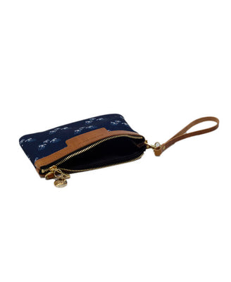 Mini Diana 2 in 1 Clutch - Bee Print in Navy Recycled - Will Bees Bespoke