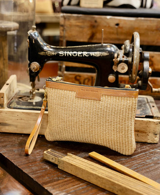 Diana 2 in 1 Clutch - Raffia in Natural
