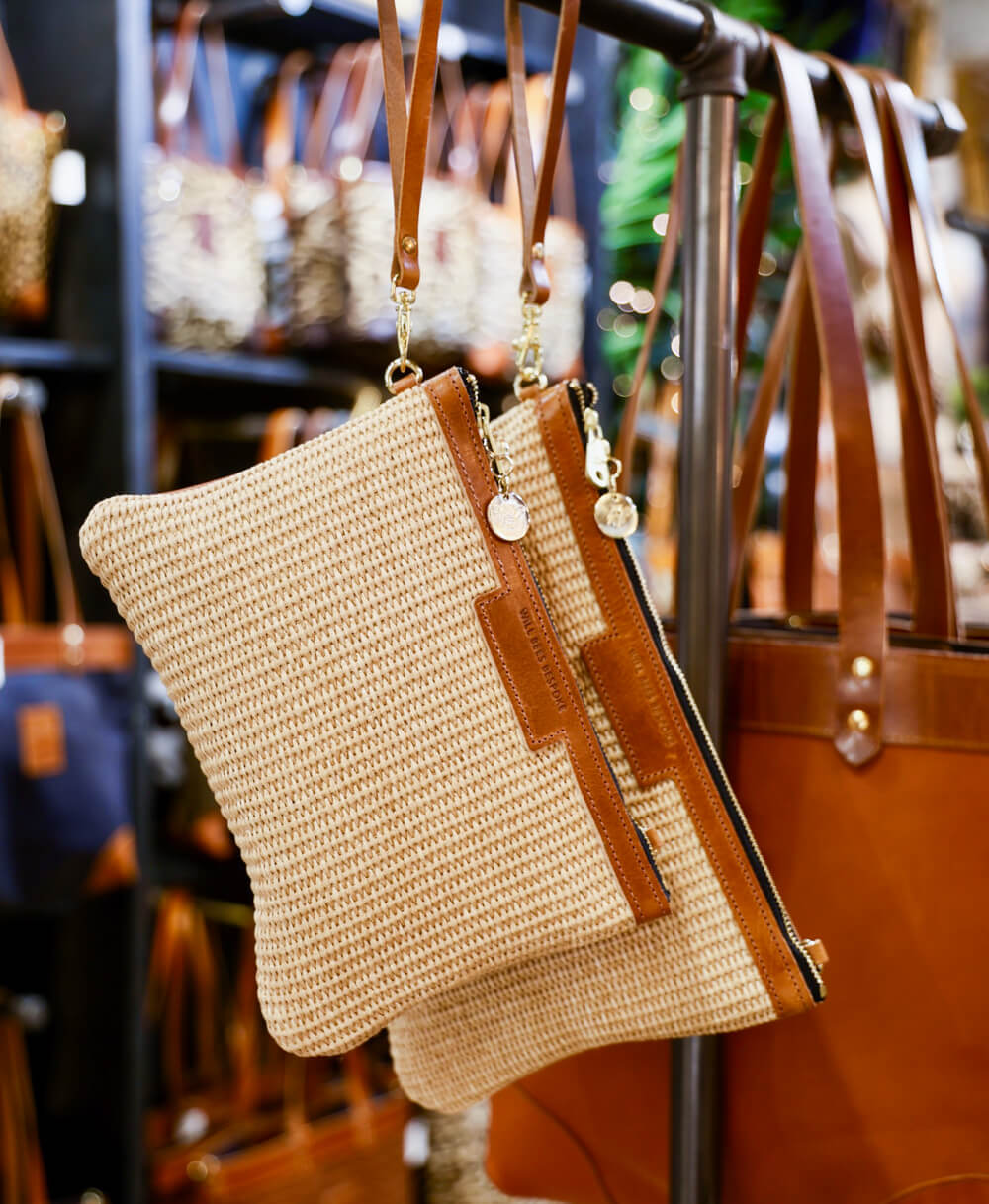 Diana 2 in 1 Clutch - Raffia in Natural