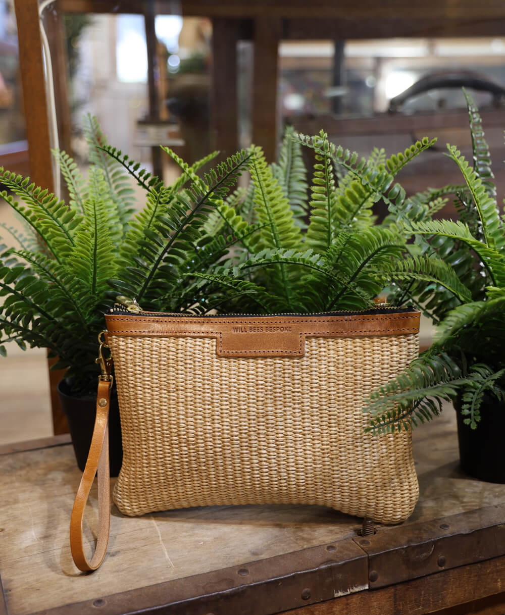 Diana 2 in 1 Clutch - Raffia in Natural