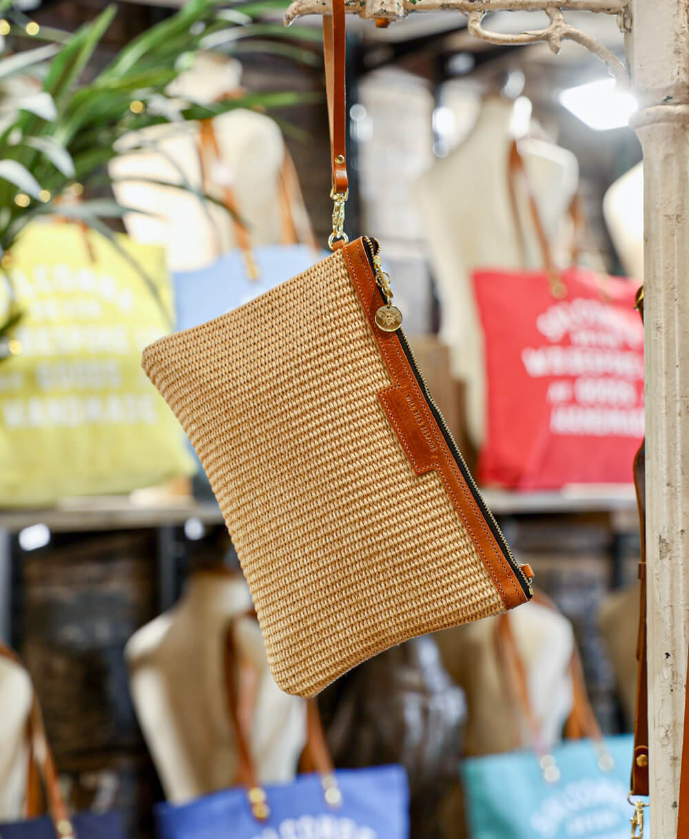 Diana 2 in 1 Clutch - Raffia in Natural
