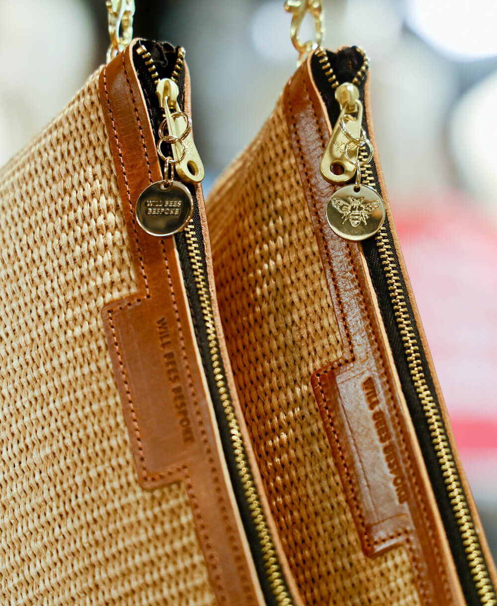 Diana 2 in 1 Clutch - Raffia in Natural