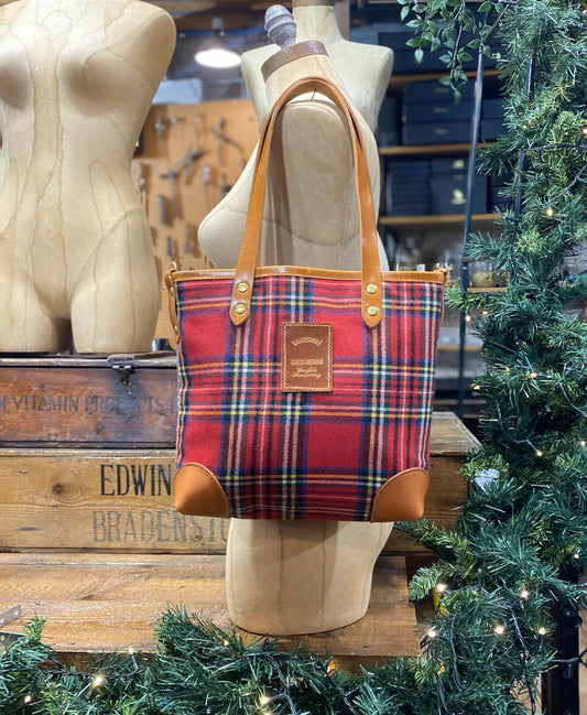 Small Tote - Red Multi Check