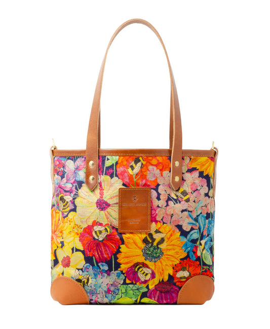 Small Tote - Bumblebee Garden in Midday Sun