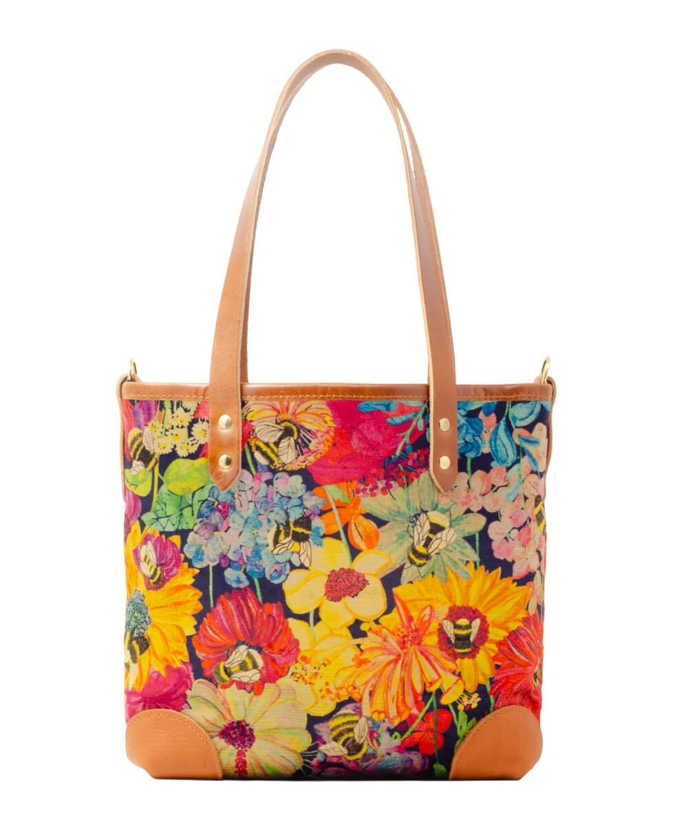 Small Tote - Bumblebee Garden in Midday Sun