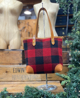 Small Tote - Red & Black Check