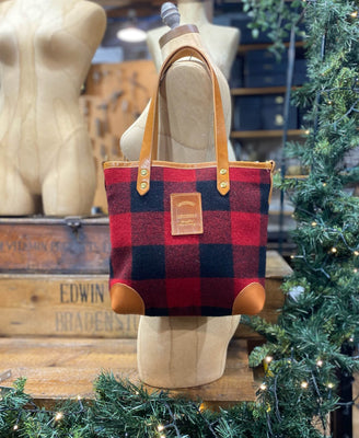 Small Tote - Red & Black Check