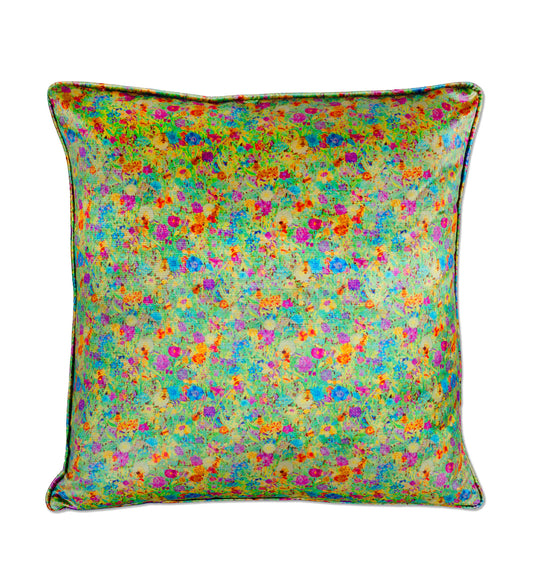 Large Cushion - Bee Meadow in Spring - Will Bees Bespoke