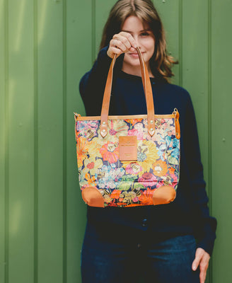 Small Tote - Bumblebee Garden in Midday Sun - Will Bees Bespoke