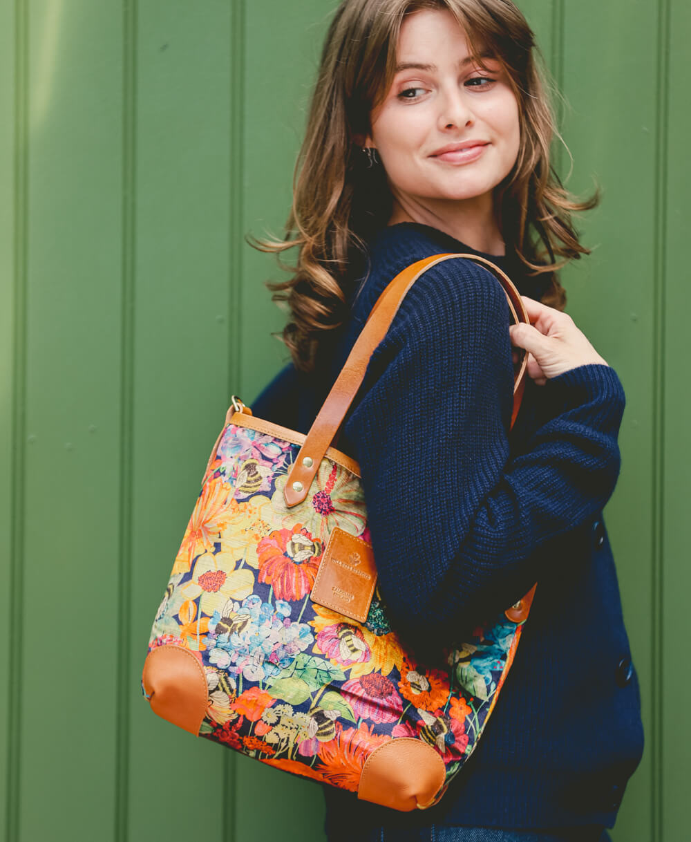 Small Tote - Bumblebee Garden in Midday Sun - Will Bees Bespoke