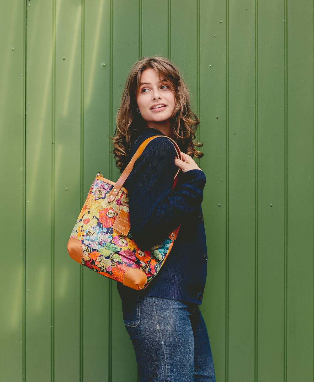 Small Tote - Bumblebee Garden in Midday Sun - Will Bees Bespoke