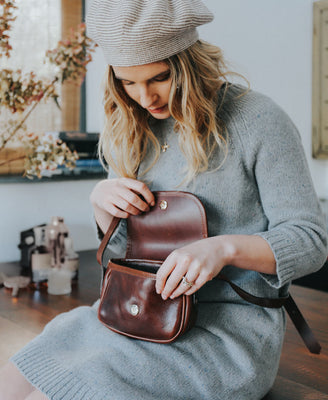 Mini Saddle Bag - Bee party in Mint Tea - Will Bees Bespoke