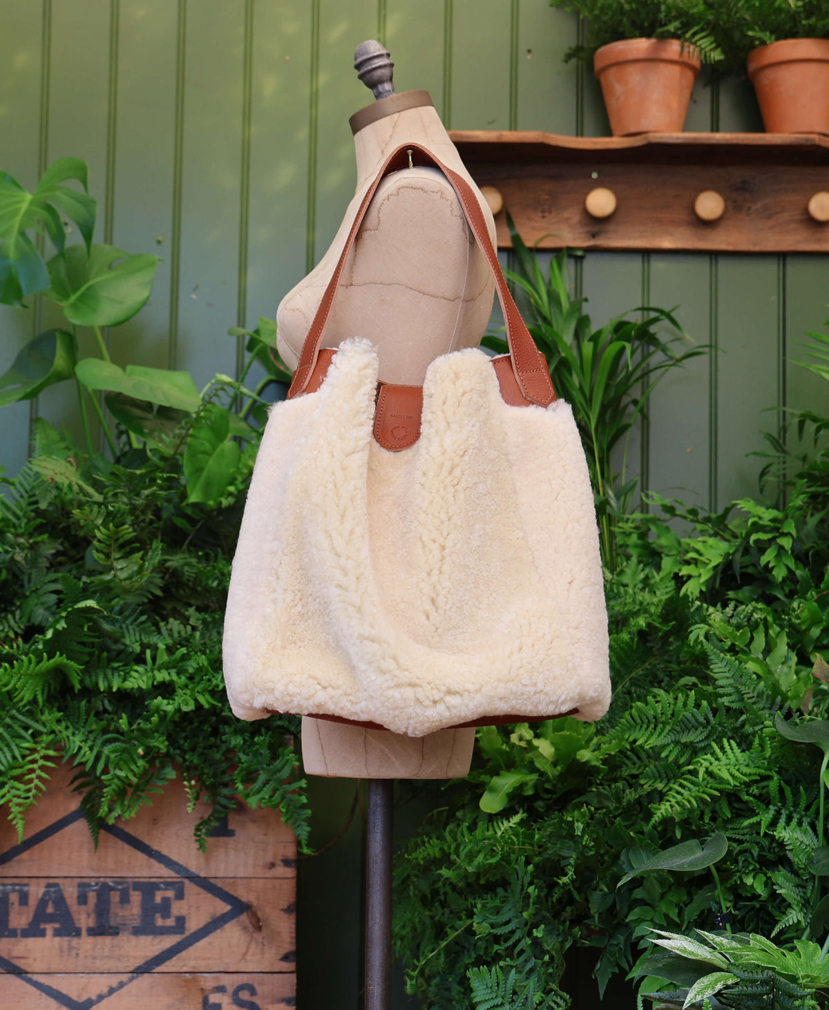 Sheepskin Tote - Cream