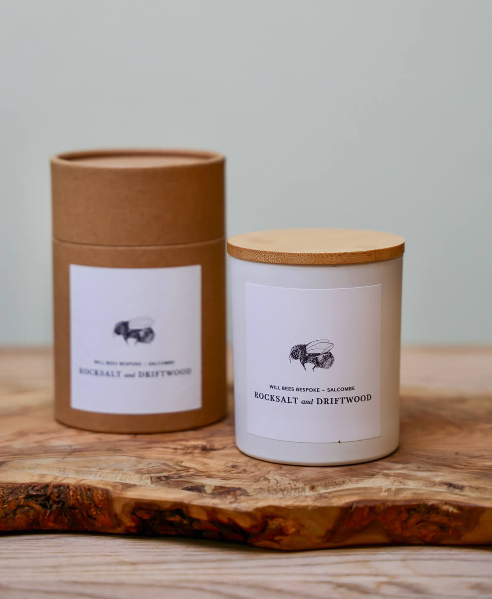 Candle - Rocksalt & Driftwood - Will Bees Bespoke