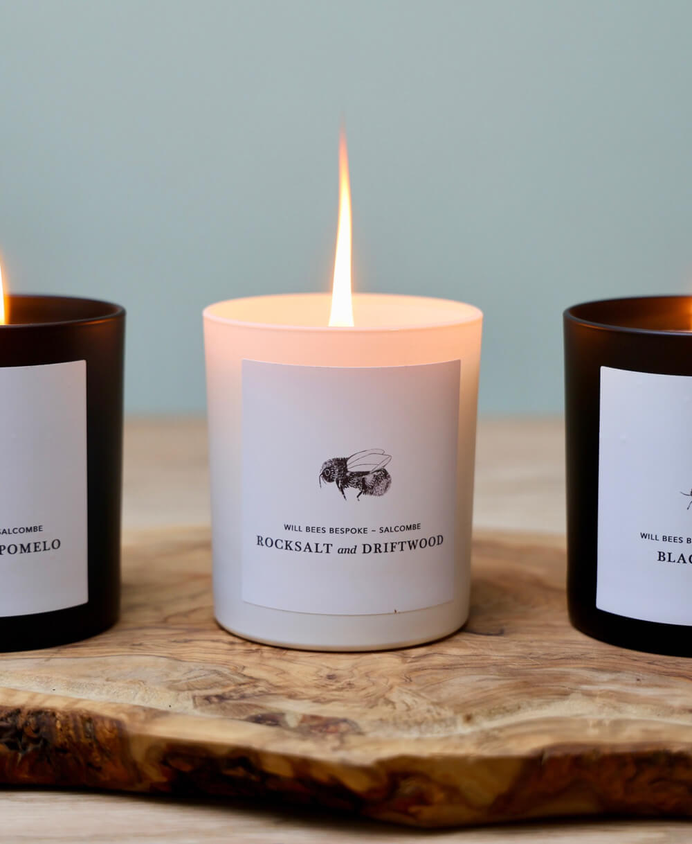 Candle - Rocksalt & Driftwood - Will Bees Bespoke