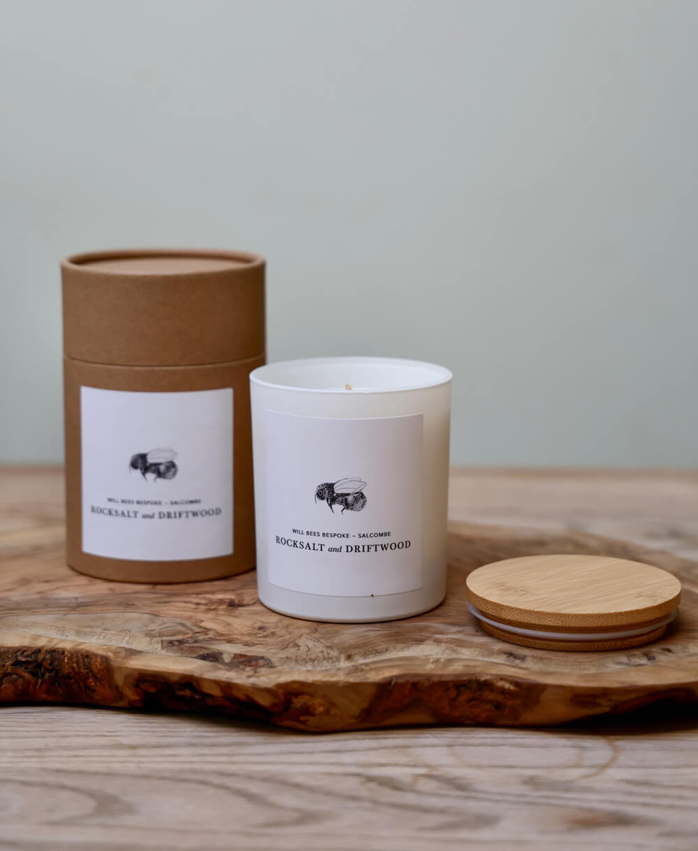 Candle - Rocksalt & Driftwood - Will Bees Bespoke