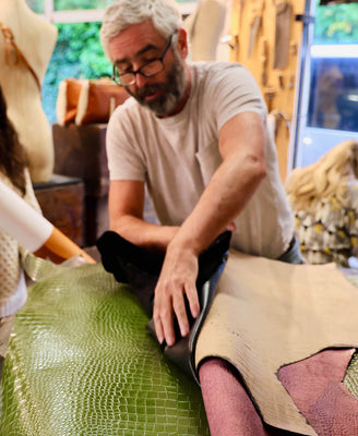 Small Tote - Khaki Green Croc - Will Bees Bespoke