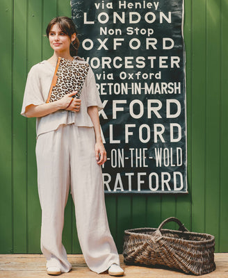 Oversized Diana 2 in 1 Clutch - White Leopard - Will Bees Bespoke