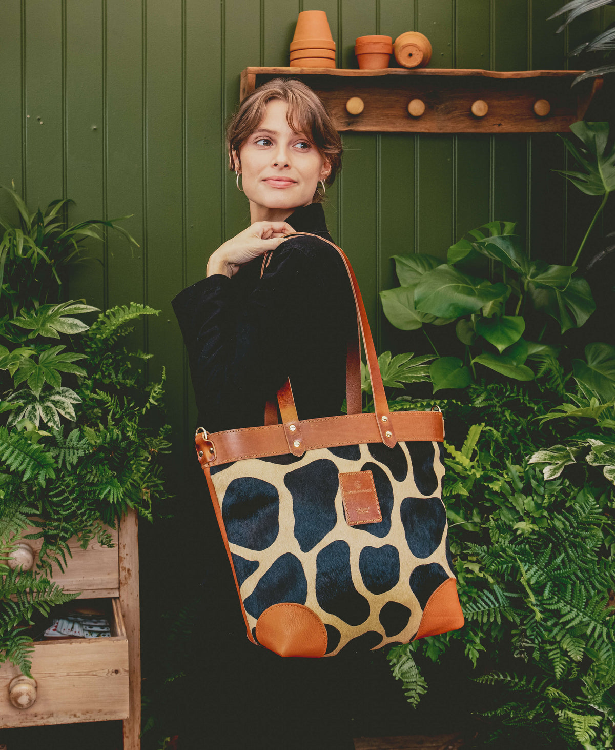 Medium Tote - Giraffe Spot - Will Bees Bespoke