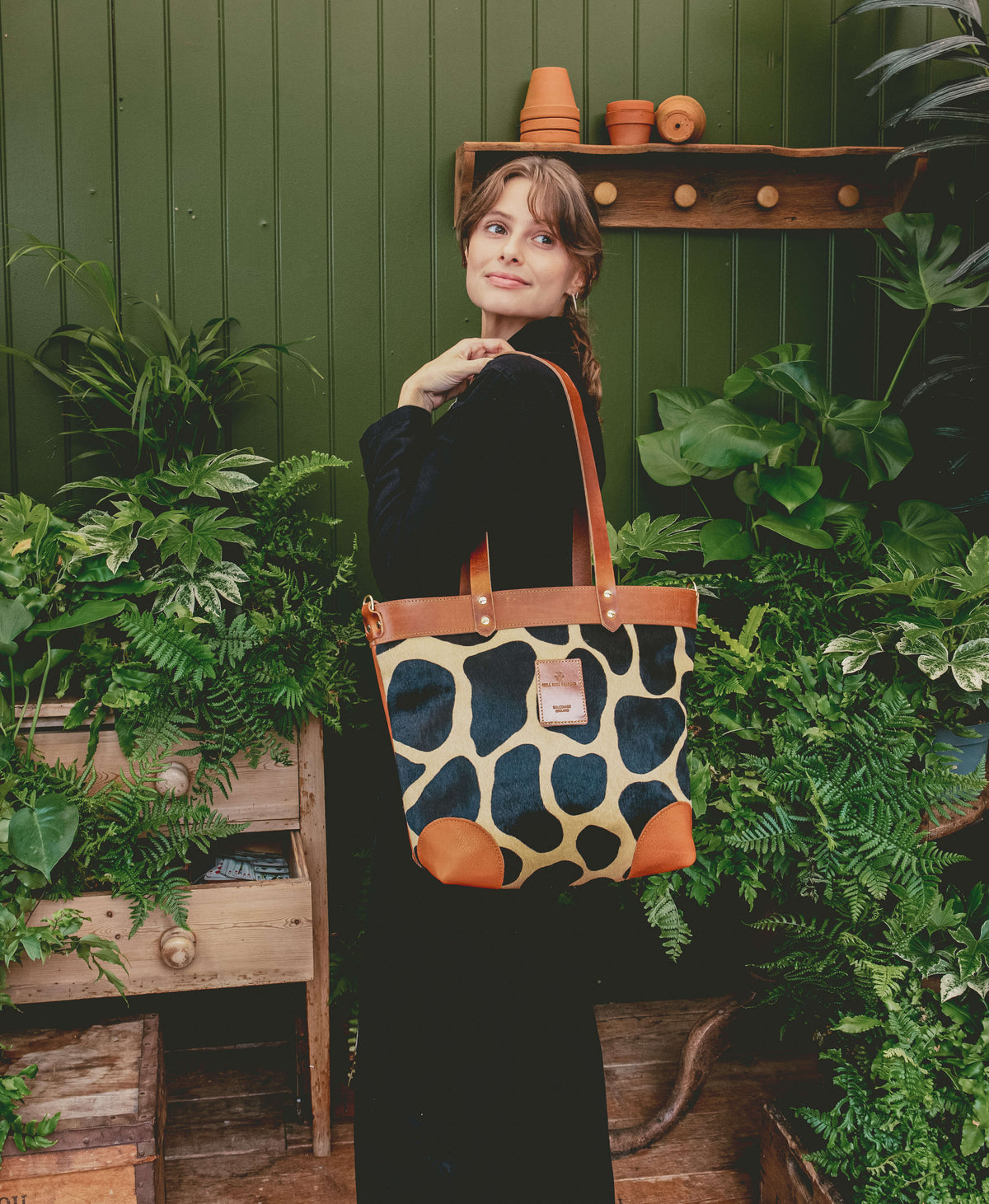 Medium Tote - Giraffe Spot - Will Bees Bespoke