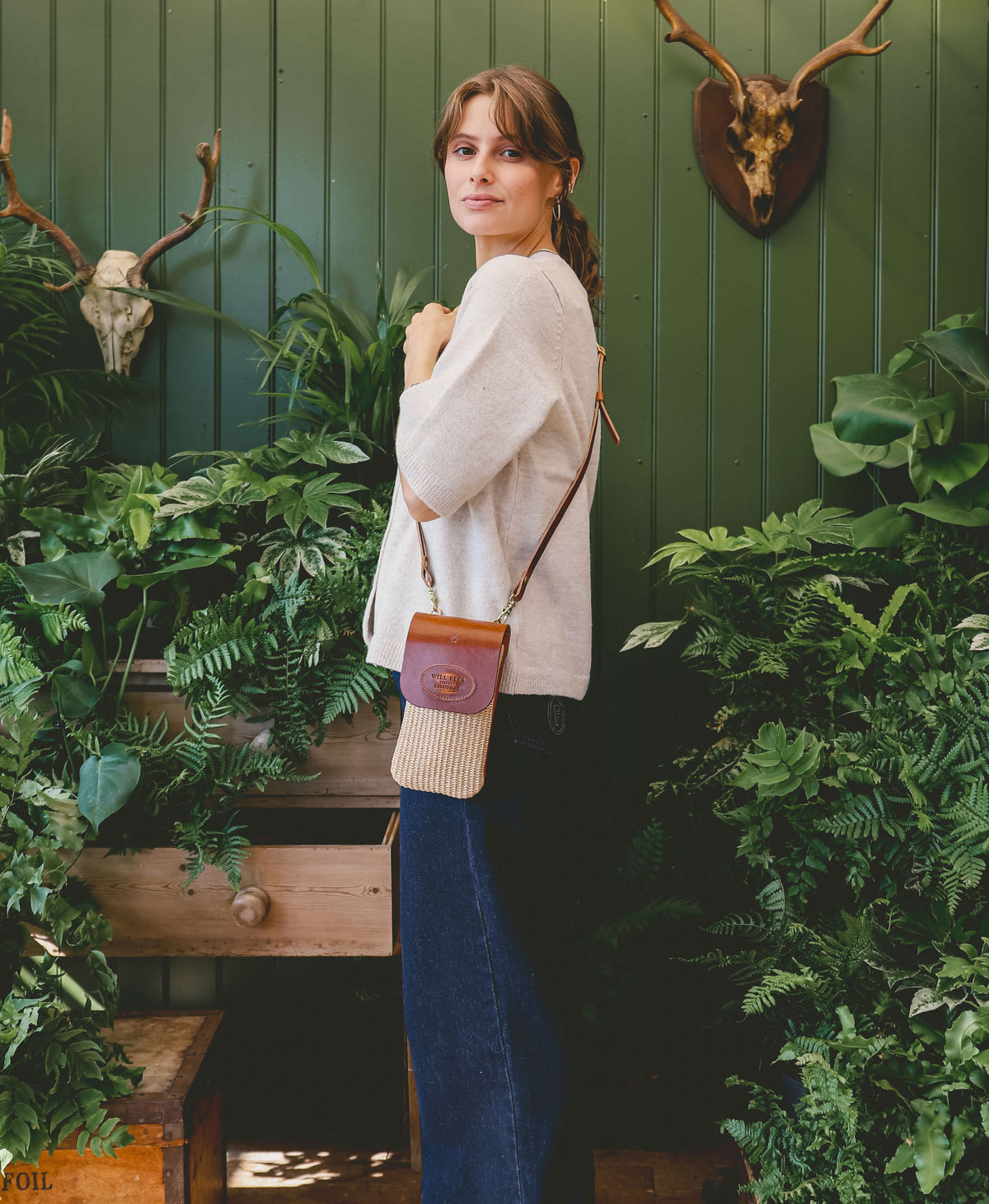 Phone Bag - Raffia in Natural
