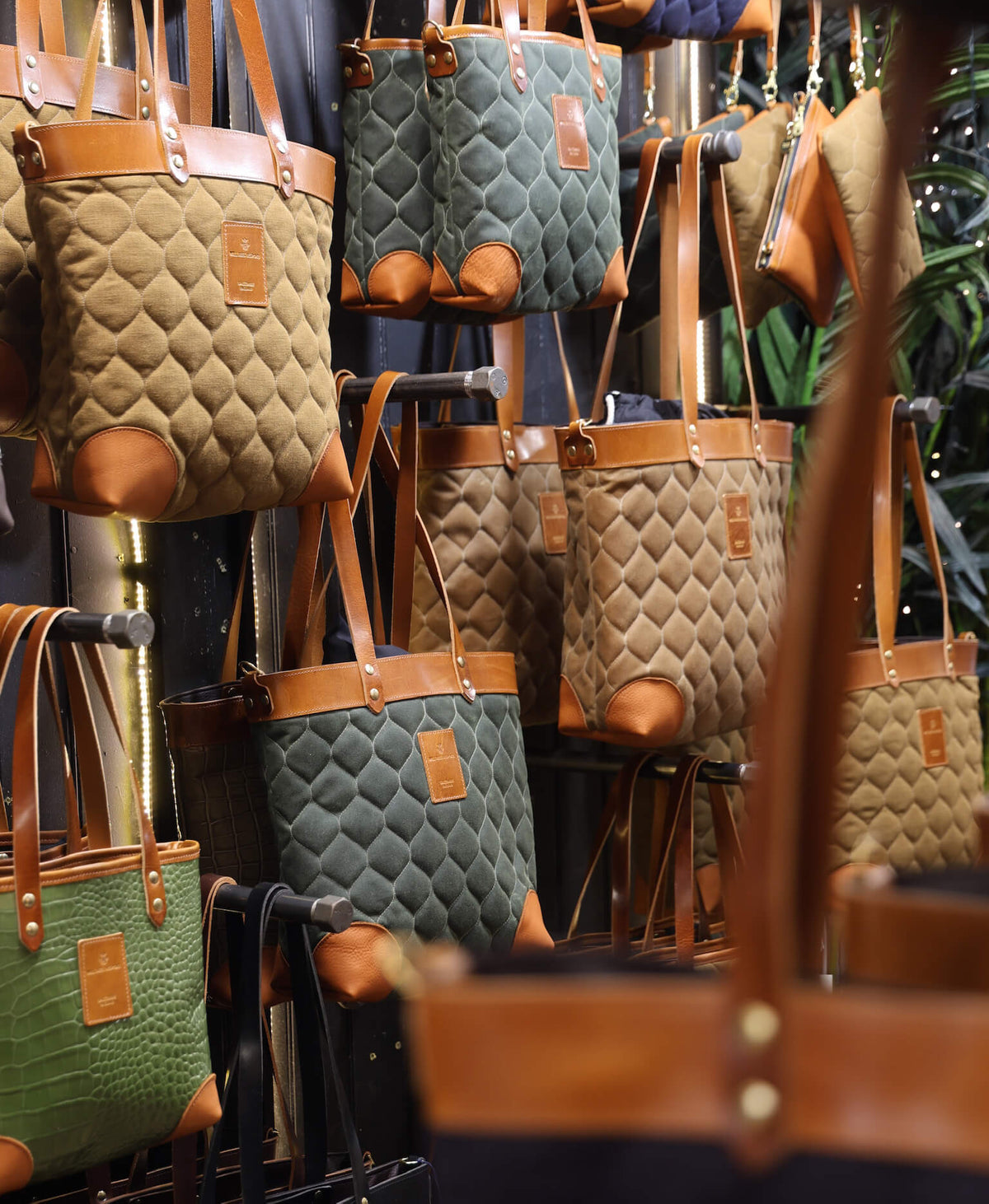 Medium Tote - Quilted Linen in Tan - Will Bees Bespoke