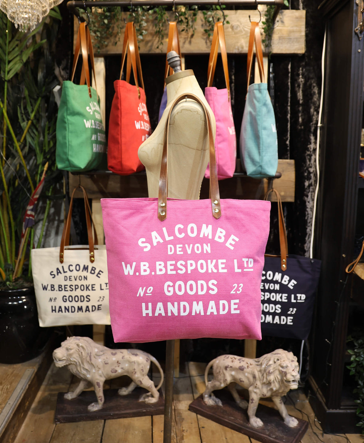 Canvas Tote - Bright Pink