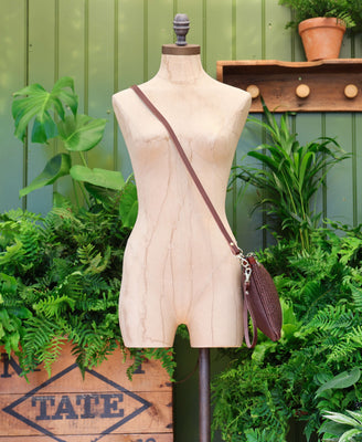 Oversized Diana 2 in 1 Clutch - Raffia in Brown