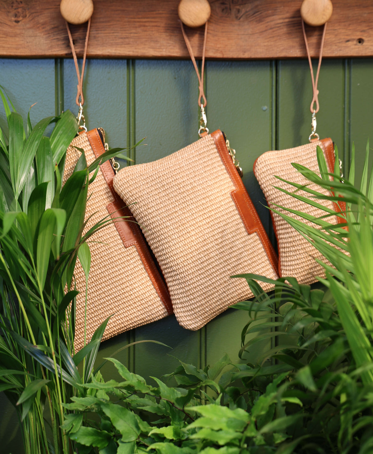 Oversized Diana 2 in 1 Clutch - Raffia in Natural