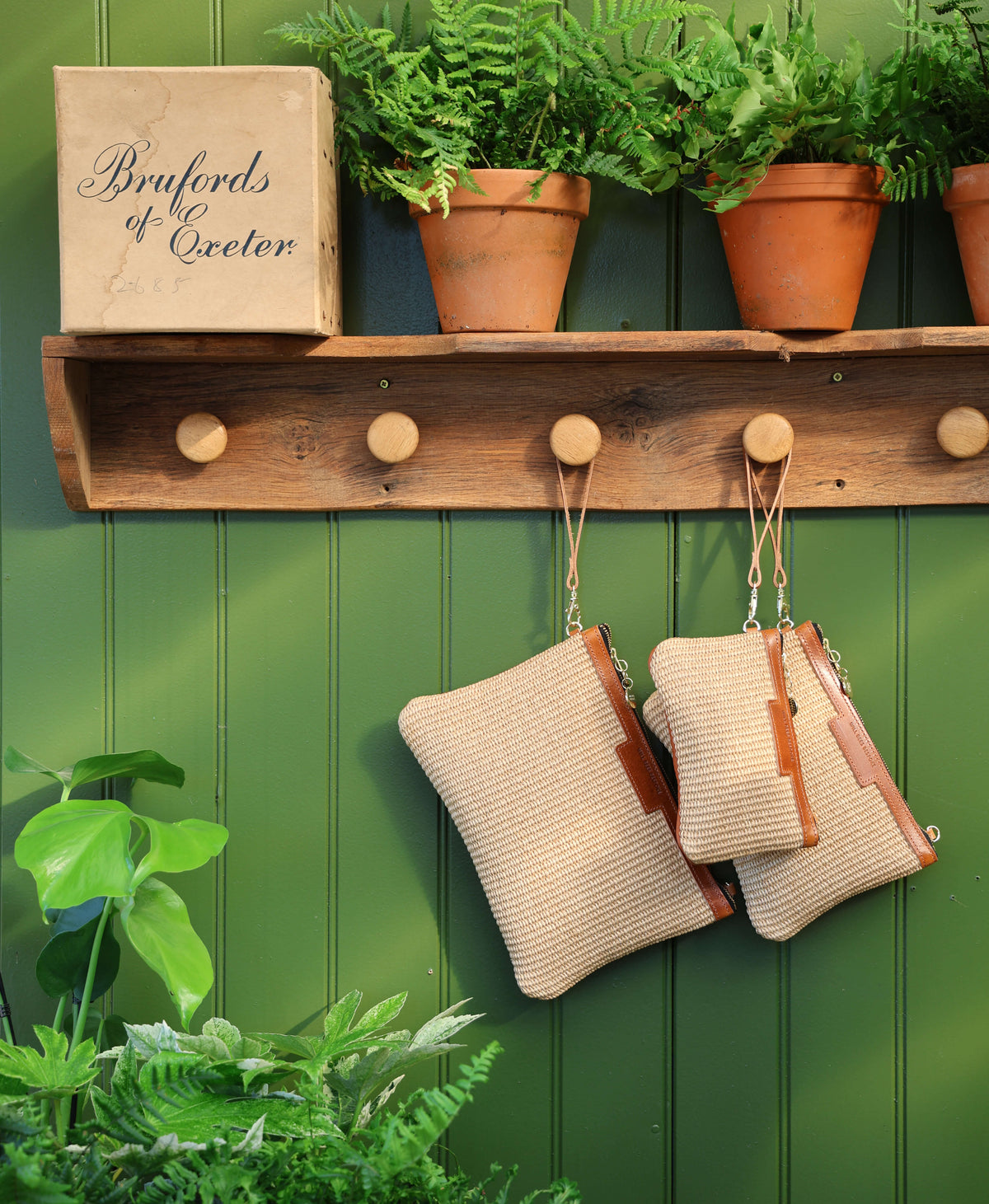 Oversized Diana 2 in 1 Clutch - Raffia in Natural