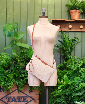 Diana 2 in 1 Clutch - Cream Sheepskin
