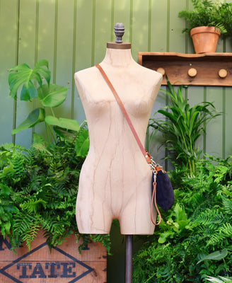 Diana 2 in 1 Clutch - Navy Suede