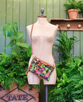 Diana 2 in 1 Clutch - Woven Meadow in Bramble