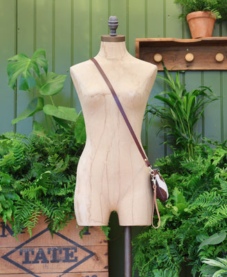 Mini Diana 2 in 1 Clutch - Brown Cow Print - Brown Leather