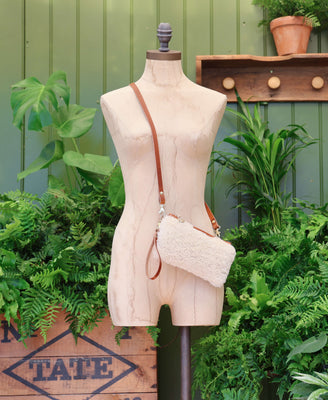 Mini Diana 2 in 1 Clutch - Cream Sheepskin