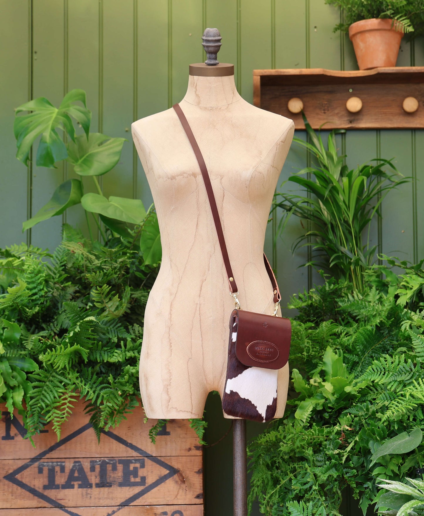 Phone Bag - Brown Cow - Brown Leather