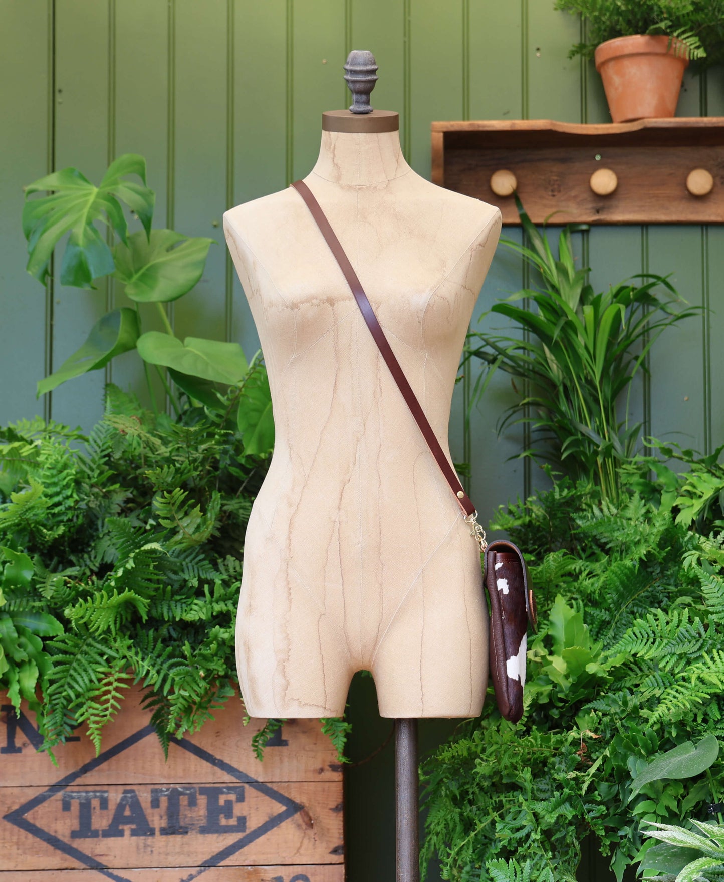 Phone Bag - Brown Cow - Brown Leather