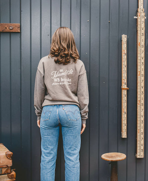 Drop Shoulder Sweater - Grey - Will Bees Bespoke