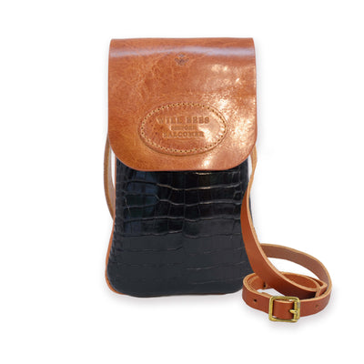 Phone Bag - Black Croc