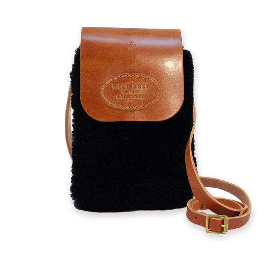 Phone Bag - Black Sheepskin