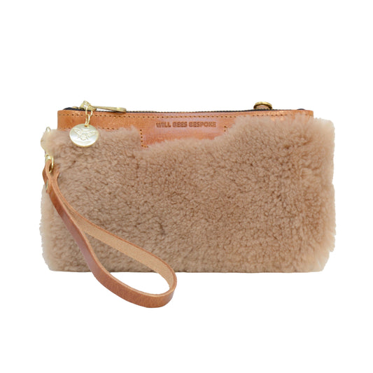 Mini Diana 2 in 1 Clutch - Caramel Sheepskin