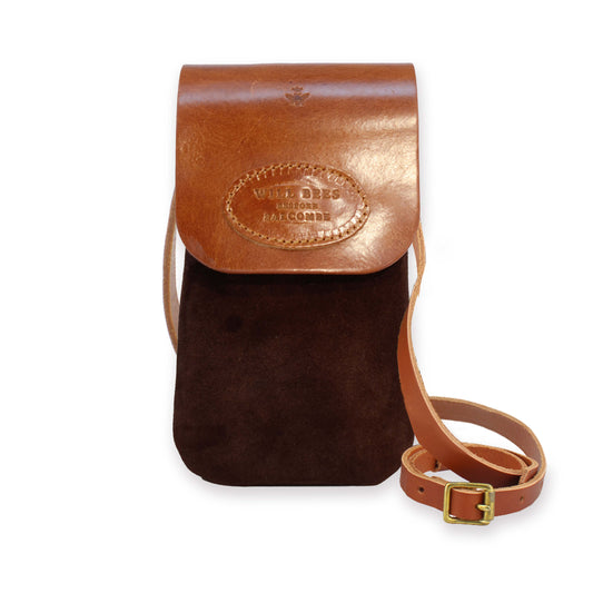 Phone Bag - Chocolate Suede