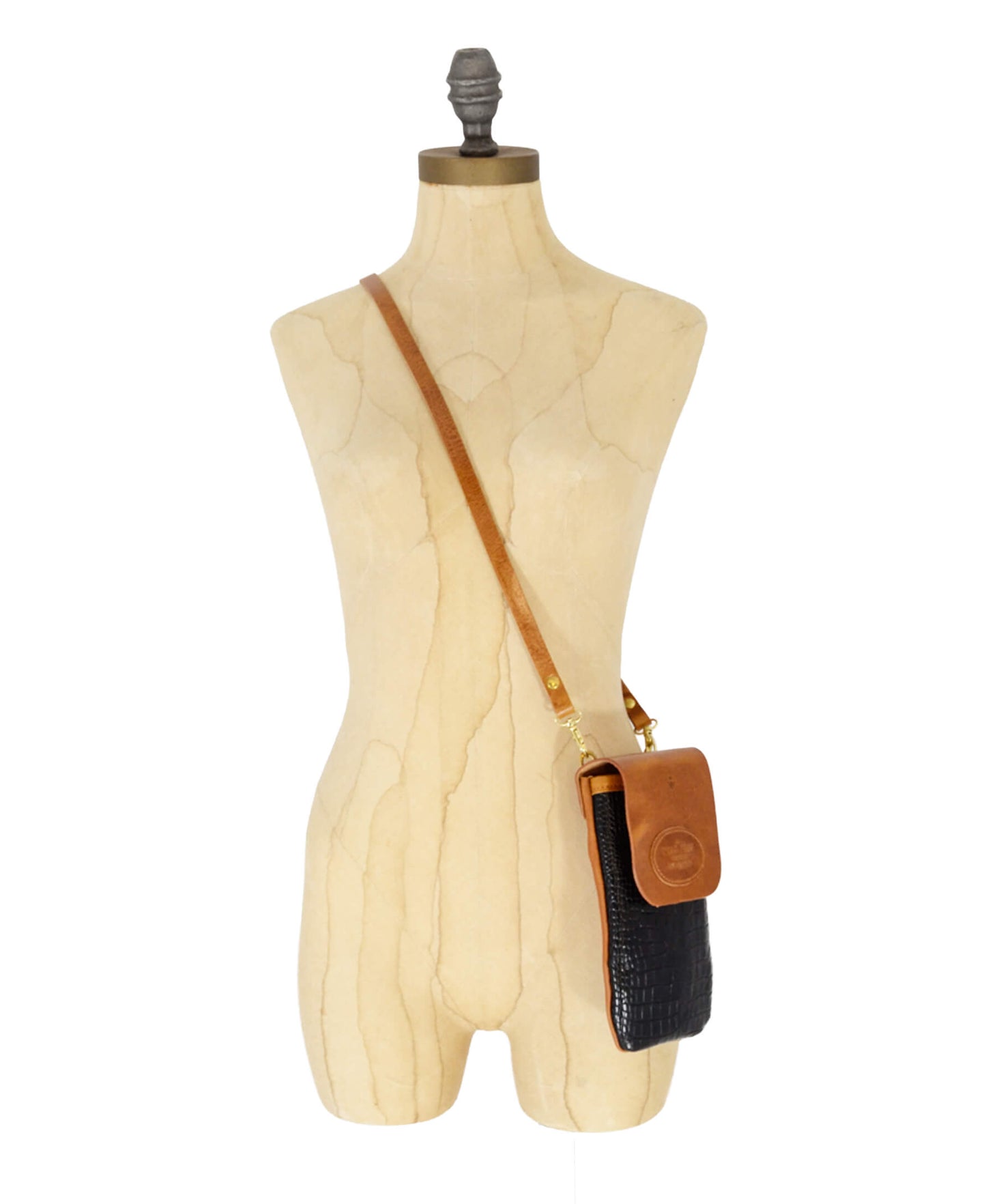 Phone Bag - Black Croc