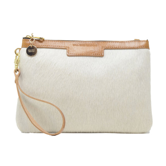 Diana 2 in 1 Clutch - Plain White - Will Bees Bespoke