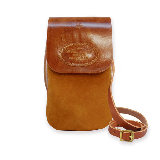 Phone Bag - Light Tan Suede