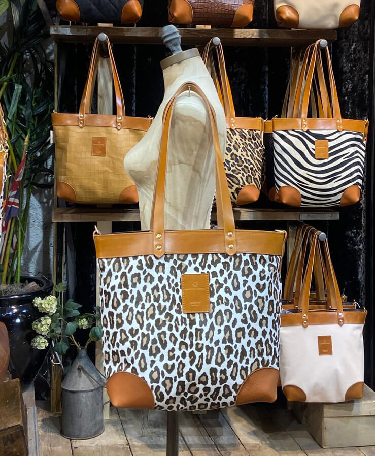 Medium Tote - White Leopard - Will Bees Bespoke