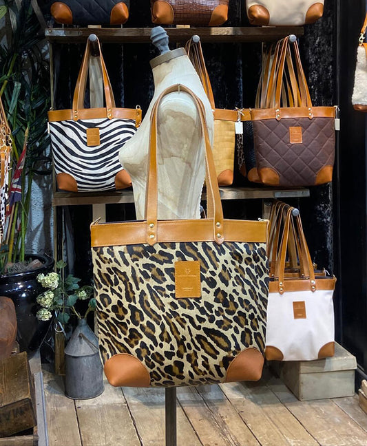 Medium Tote - Leopard Print - Will Bees Bespoke